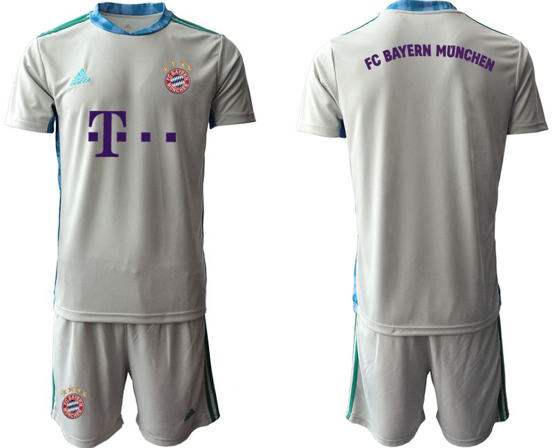 Men 2020-2021 club Bayern Munich gray goalkeeper Soccer Jerseys->bayern munich jersey->Soccer Club Jersey